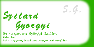 szilard gyorgyi business card