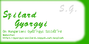 szilard gyorgyi business card